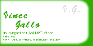 vince gallo business card